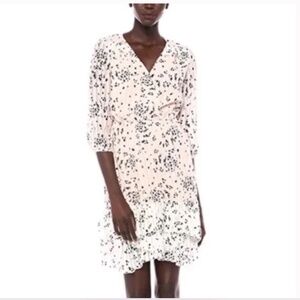 Nanette Lepore tiered ruffled pink, white, and black dress